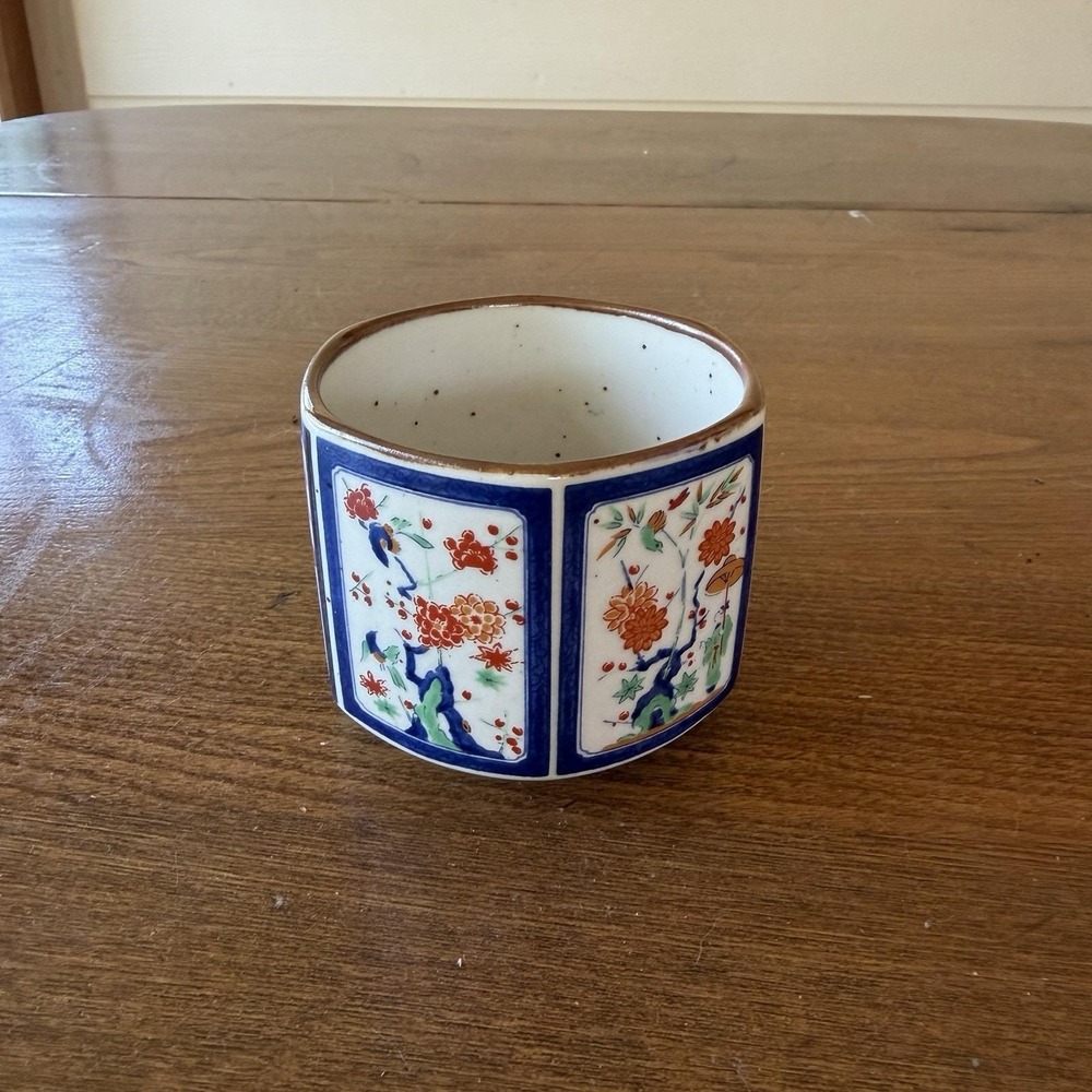 Vintage Toscany Collection Asian Spring Floral Japanese Tea Cup Sake Yunomi